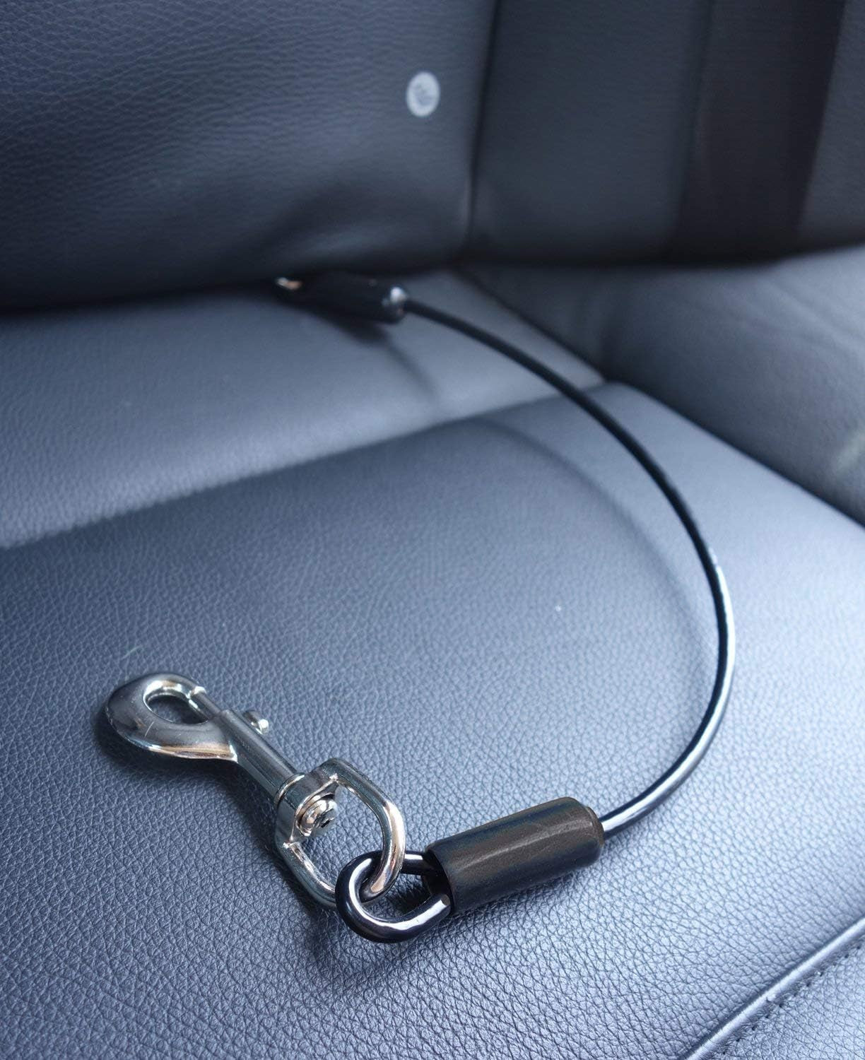 Heavy Duty Dog Seat Belt – No-Chew Steel Restraint for Car Safety (26 In)