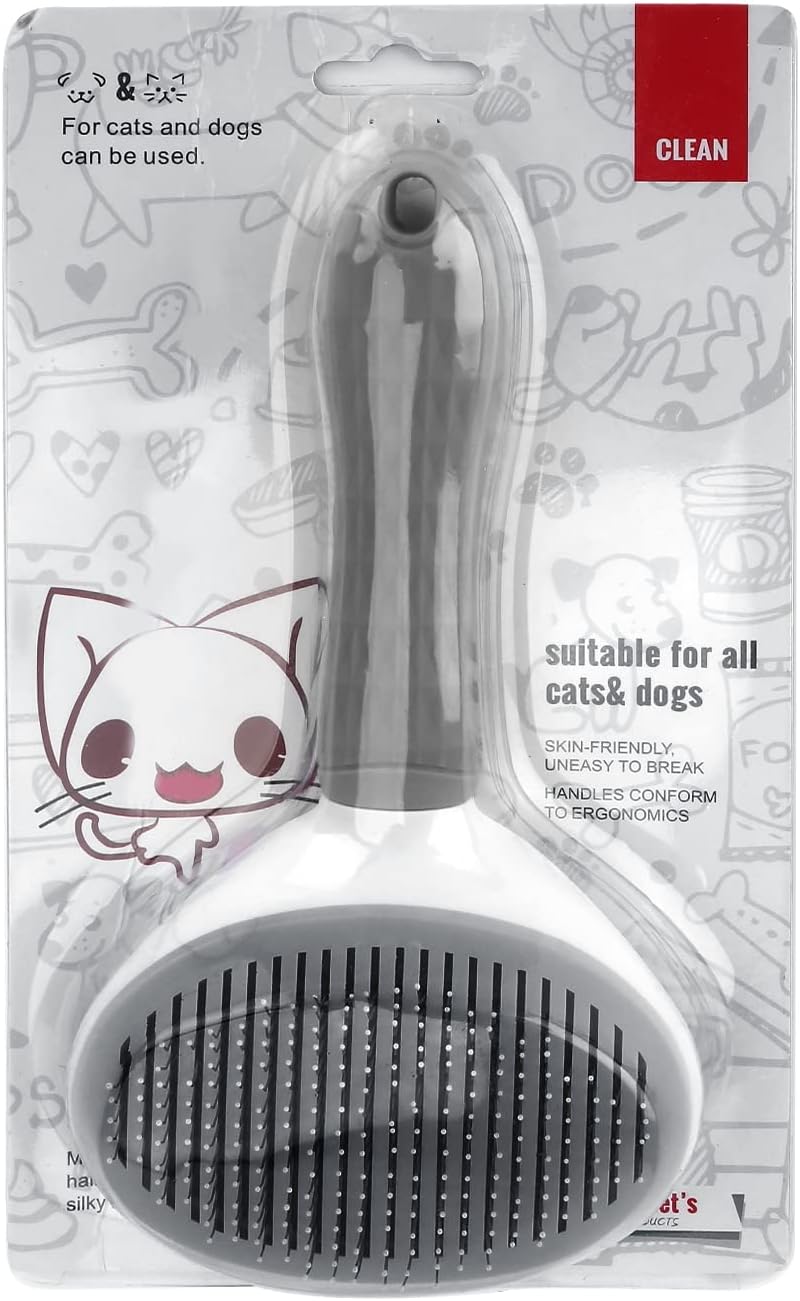 Self-Cleaning Pet Brush – Grooms, Desheds & Massages | Ideal for Dogs & Cats with Long or Short Hair