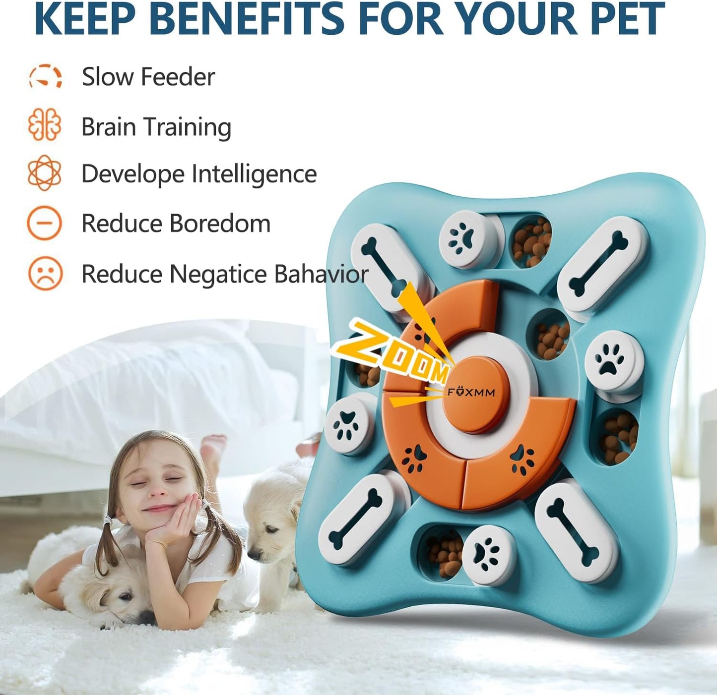 Smart Dog Puzzle Feeder Toy – Interactive IQ Training & Slow Feeding Game for Small & Large Dogs