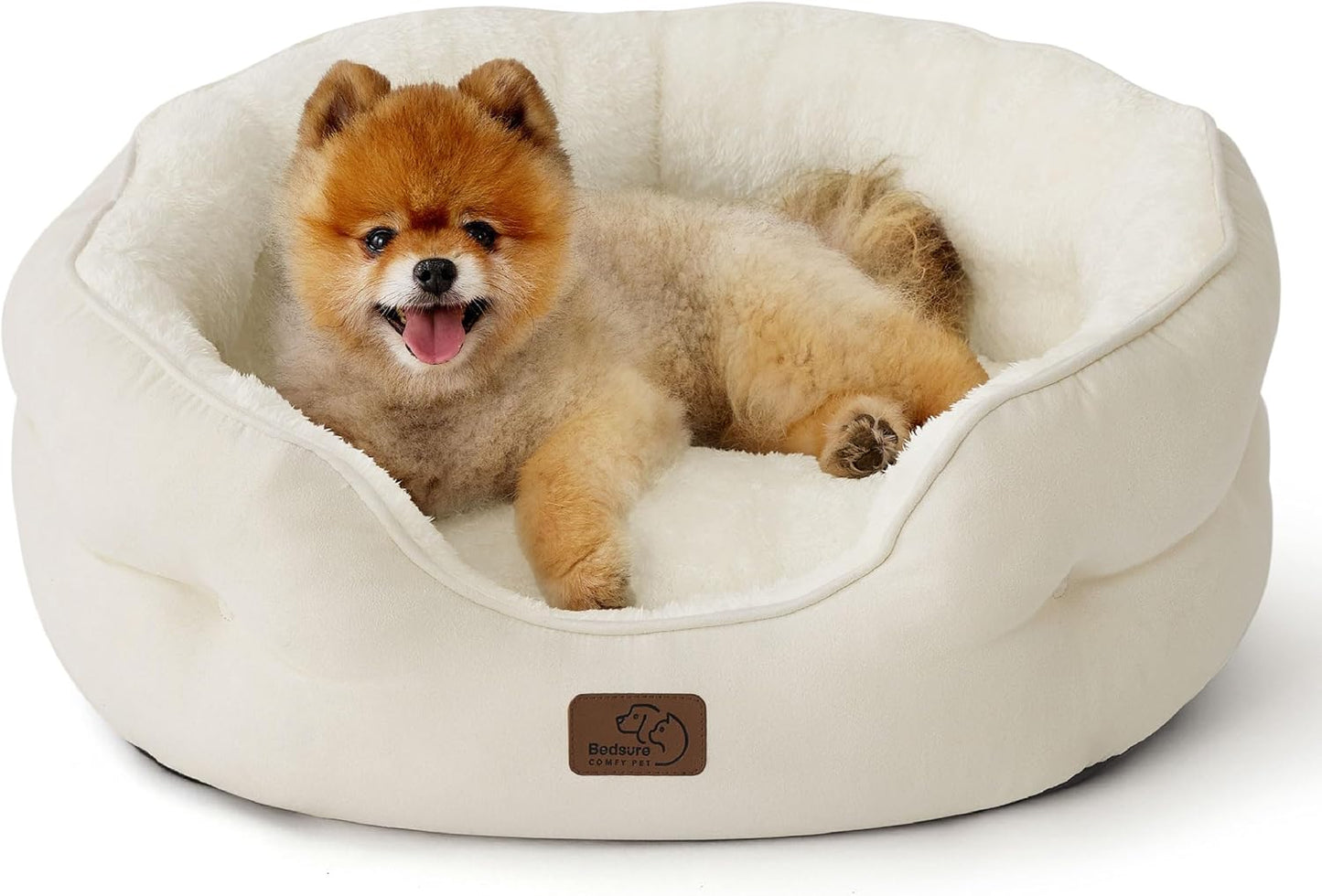 Cat Beds and for Small Dogs - round Cat Beds for Indoor Cats, Washable Pet Bed for Puppy and Kitten with Slip-Resistant Bottom