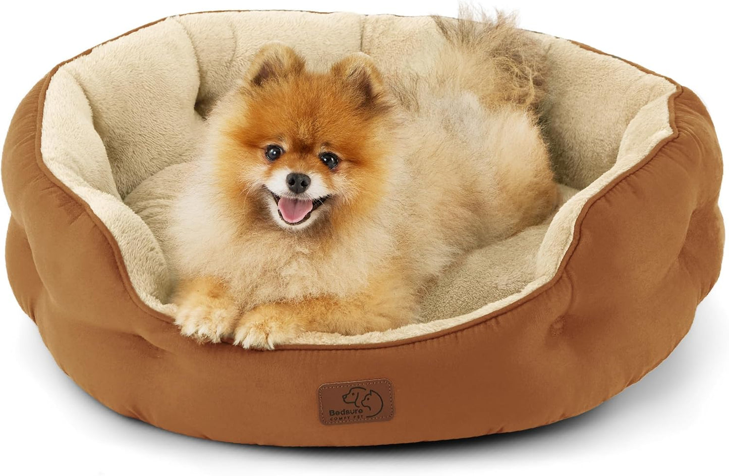 Cat Beds and for Small Dogs - round Cat Beds for Indoor Cats, Washable Pet Bed for Puppy and Kitten with Slip-Resistant Bottom