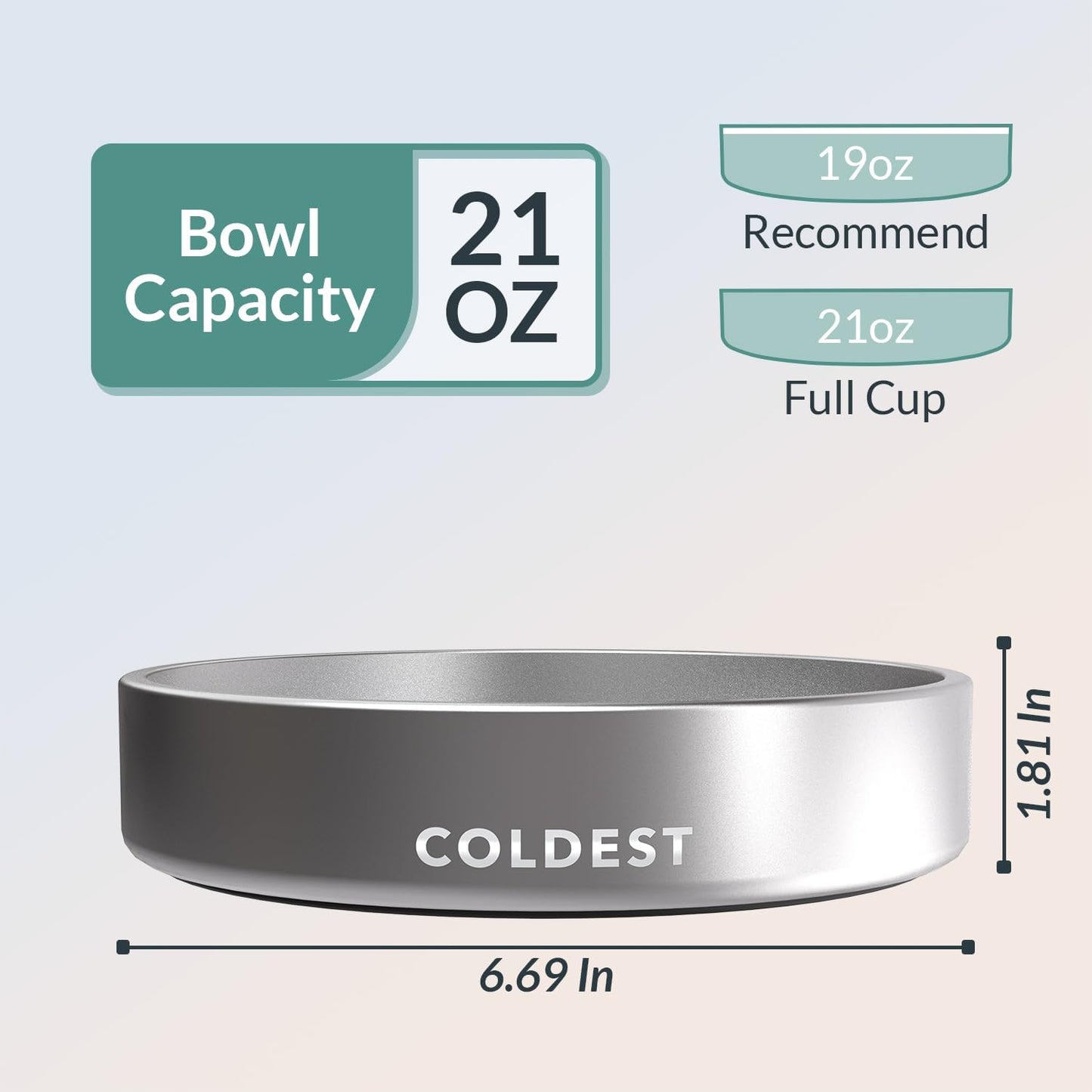 Stainless Steel Dog Bowl – Anti-Slip, Spill-Proof & Heavy Duty (21oz)