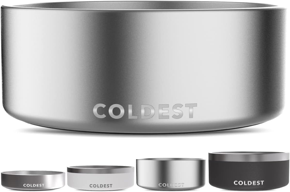 Stainless Steel Dog Bowl – Anti-Slip, Spill-Proof & Heavy Duty (21oz)
