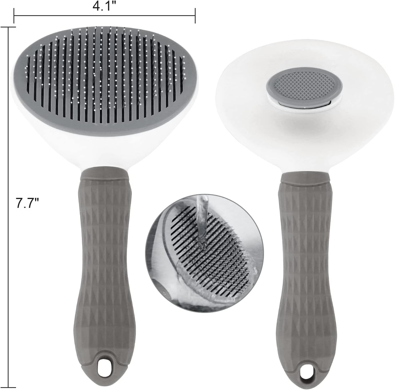 Self-Cleaning Pet Brush – Grooms, Desheds & Massages | Ideal for Dogs & Cats with Long or Short Hair