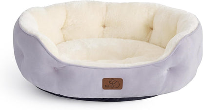 Cat Beds and for Small Dogs - round Cat Beds for Indoor Cats, Washable Pet Bed for Puppy and Kitten with Slip-Resistant Bottom