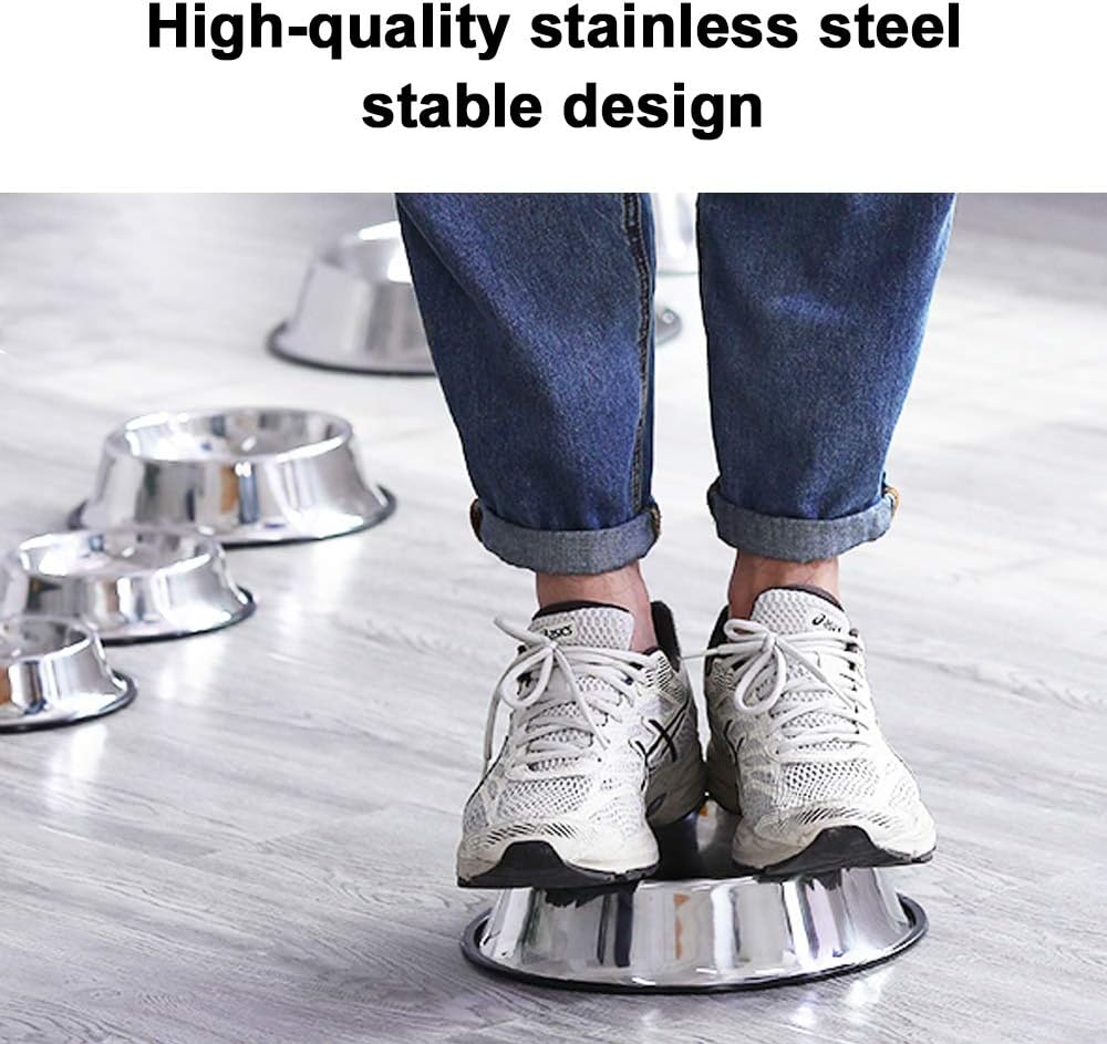 Stainless Steel Pet Bowls, 8oz Food & Water with Non-Slip Rubber Base – 2 Pack for Small Dogs, Cats, Puppies & Kittens