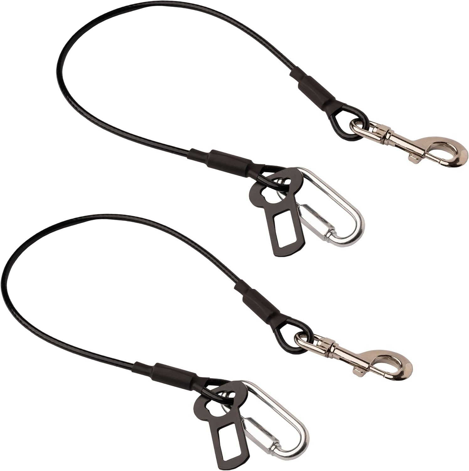 Heavy Duty Dog Seat Belt – No-Chew Steel Restraint for Car Safety (26 In)