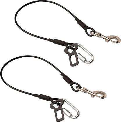Heavy Duty Dog Seat Belt – No-Chew Steel Restraint for Car Safety (26 In)