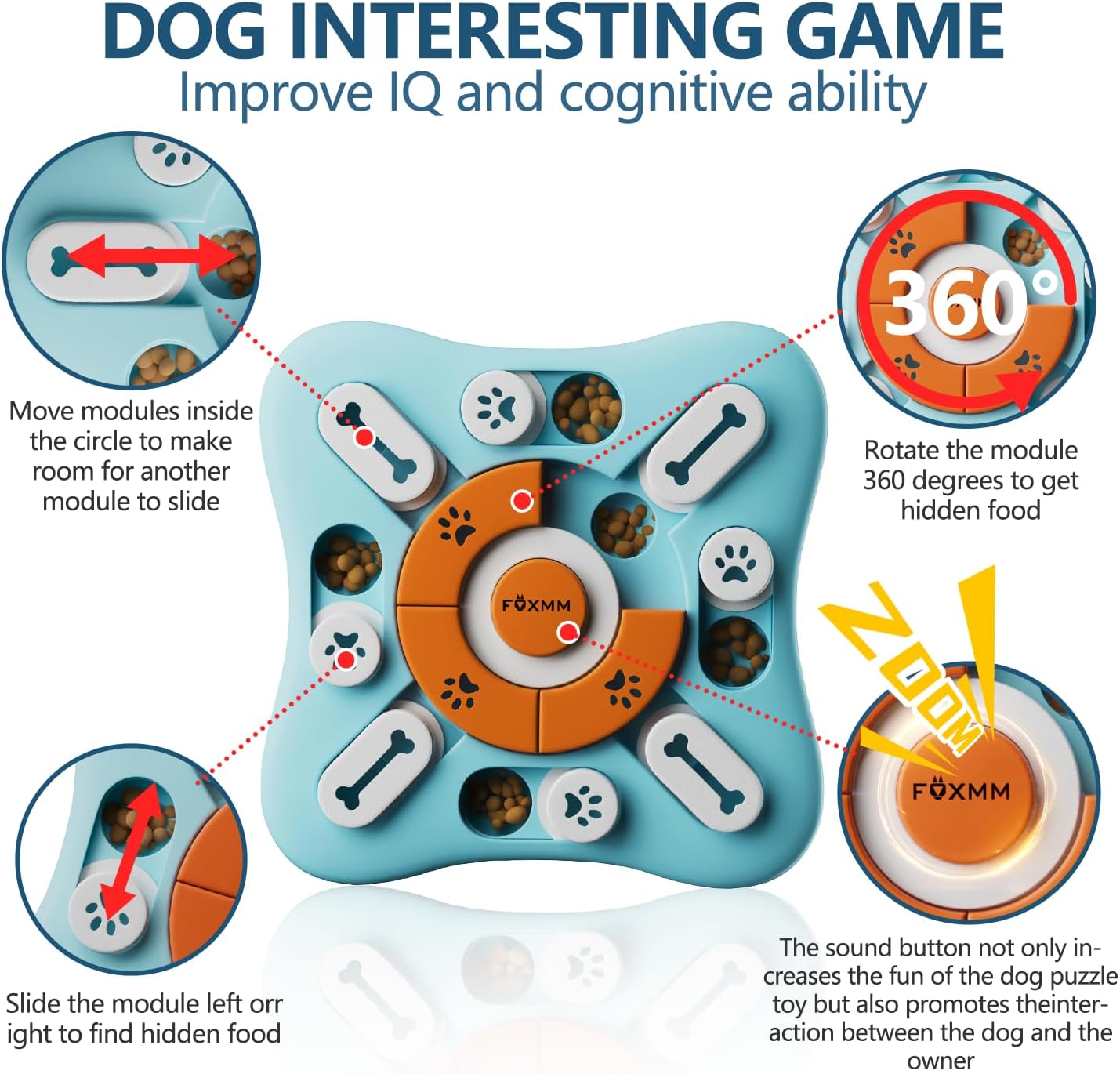 Smart Dog Puzzle Feeder Toy – Interactive IQ Training & Slow Feeding Game for Small & Large Dogs