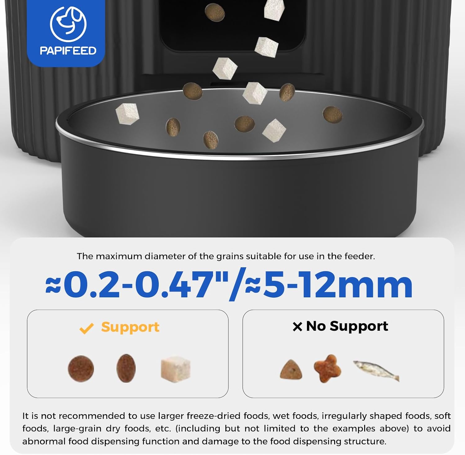 Automatic Cat & Dog Feeder with WiFi Control – 3.5L Smart Pet Food Dispenser with Stainless Steel Bowl & App Remote Feeding