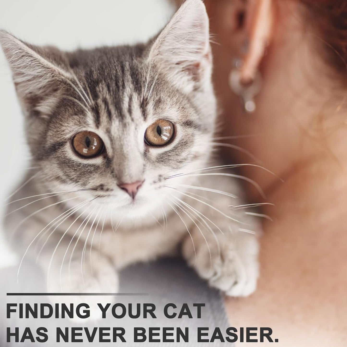 Reflective Airtag Cat Collar with GPS, Bell & Safety Elastic Band – Adjustable Tracker Collar for Cats, Kittens & Puppies