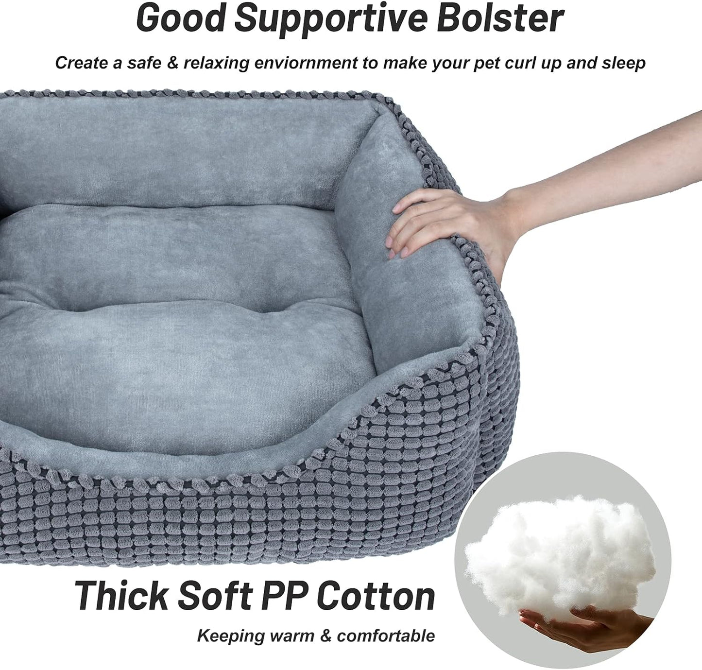 Washable Pet Bed for Dogs & Cats – Soft, Anti-Slip, Orthopedic Design
