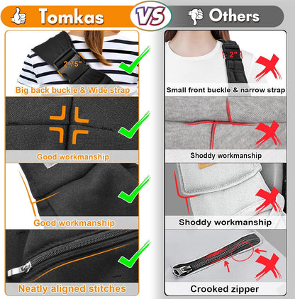 Tomkas Dog Sling Carrier for Small Dogs Puppy Carrier for Small Dogs (Black, for Pets Weight 2-7 Lbs)