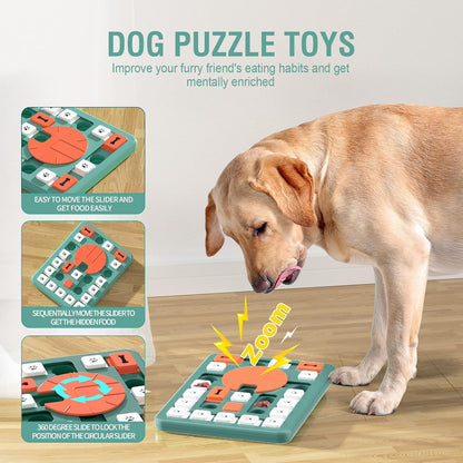 Dog Puzzle Toys,Interactive Treat Puzzle Dog Toy for IQ Training & Mental Stimulating,Treat Puzzle Dispensing with Squeaky Design
