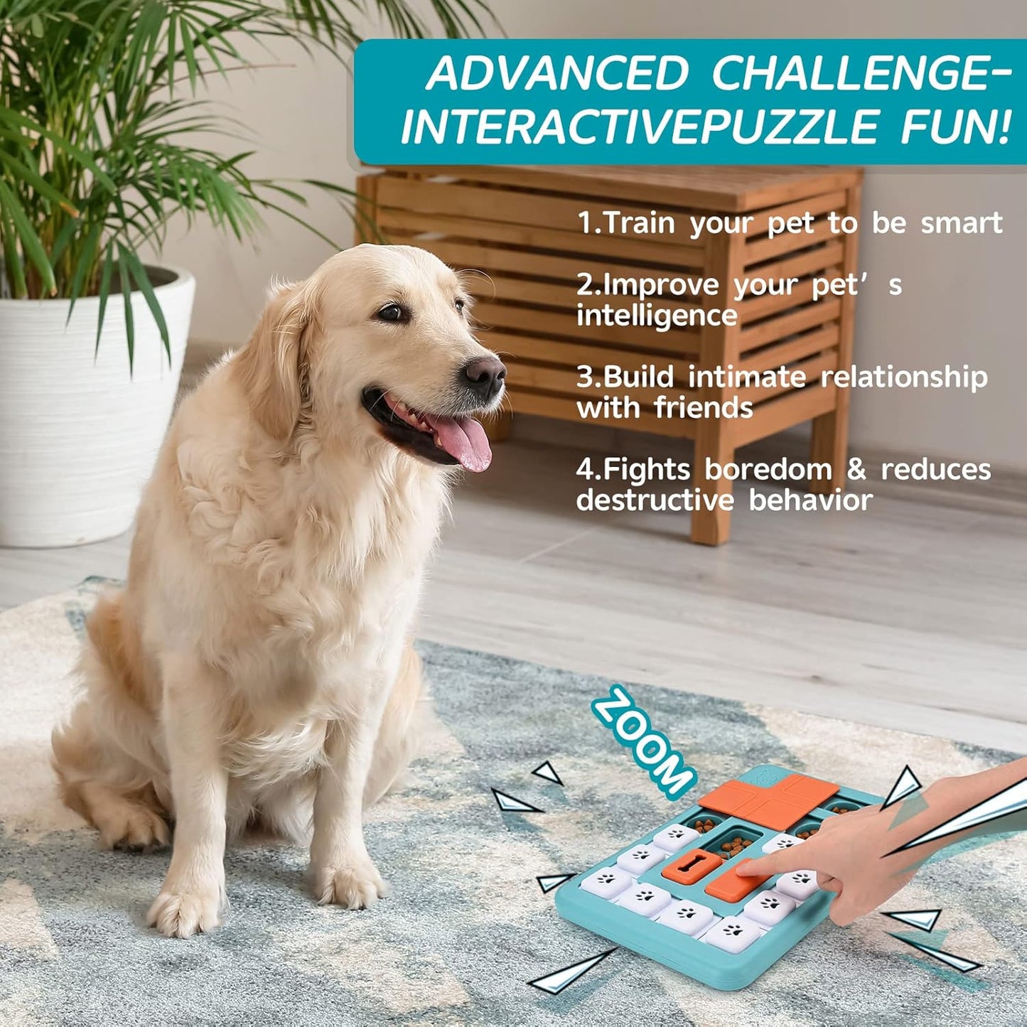 Dog Puzzle Toys - Interactive IQ Training & Mental Stimulating Toys for Large, Medium & Small Dogs
